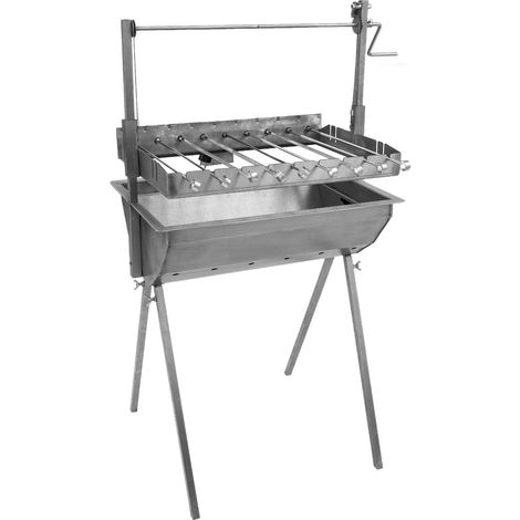 Schneider Schaschlikgrill Muqqi aus Edelstahl für 9 Spieße 85 x 75 x 45 cm