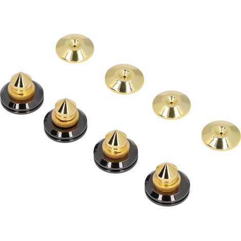 Lot de 4 pieds d'isolation pour enceintes HiFi, patins anti-vibrations professionnels en métal pour amplificateur et lecteur CD/DVD. (1/5)
