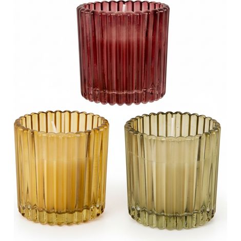 Etm Color Candela Verre Vetro Colorato H 9 cm