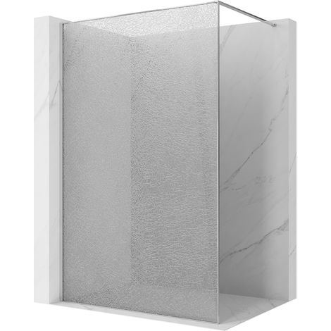 Mexen Kioto Duschwand Walk-in 150 x 200 cm, Crackle transparent 12 mm, Chrom - 800-150-101-01-04-X (1/5)