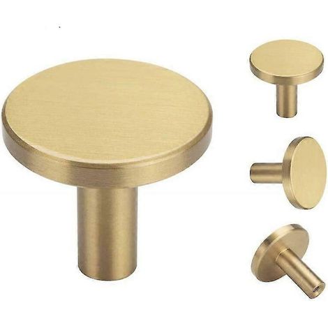 Set mit 4 Wandhaken aus gebürstetem Messing, goldfarbene Handtuchhaken. Geeignet für Badezimmer, zum Aufhängen von Kleidung und als Handtuchhalter. (1/4)