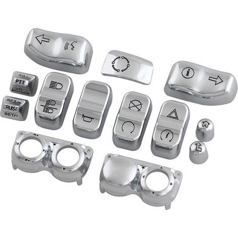 Pièces de moto, 14 ans, cache-bouton 13 pièces, cache-bouton électroplaqué, convient pour Harley Glide. (1/5)