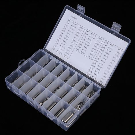 Jeu de 280 goupilles de tension à ressort en acier inoxydable M1.5 M2 M2.5 M3 M4 M5 M6 M8 avec boîte (1/5)