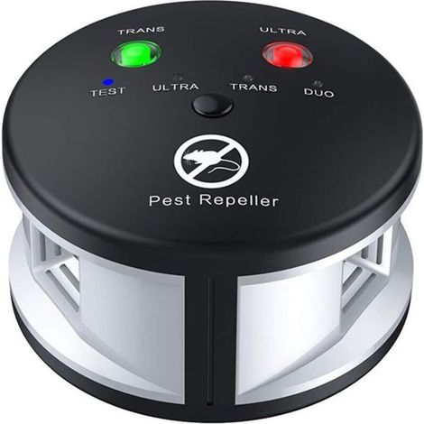 Répulsif de Souris à ultrasons, Souris électronique Souris Rat Écureuil Rongeur Répulsif répulsif à 360 degrés Contrôle Multiple 3 en 1 Répulsif à Ondes de Pression pour intérieur