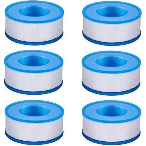 Tuyau Ptfe Eau Plombiers Téflon de Plomberie Joint Rubans d'Étanchéité pour Tête de Tuyau de Douche 6 Rouleaux 3/4 Pouces(18m) 1000 pcs (1/5)