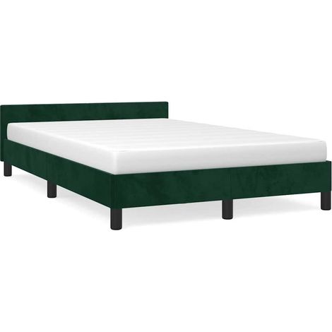 Maison Exclusive - Giroletto senza Materasso Verde Scuro 120x200 cm in Velluto (1/5)