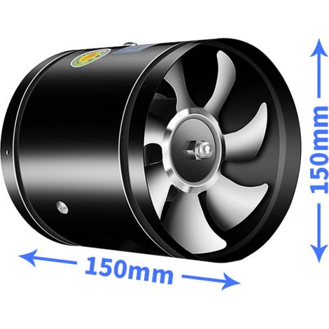 Ventilateur d'extraction rond en ligne à faible niveau sonore pour cuisines, salles de bains, restaurants et supermarchés (1/2)