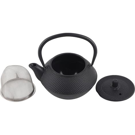 Bouilloire de Cheminée en Fonte Humidificateur 15 × 15 × 10 Théière en Fonte 0, 3l Bouilloire à Usage Domestique avec Passoire Modelée sur la Chaudière à (1/5)
