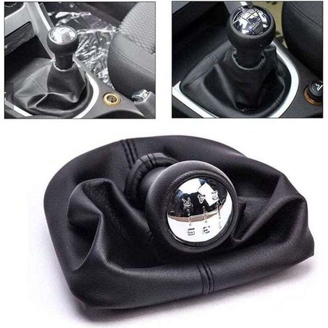 Pomo de palanca de cambios de 5 velocidades con funda, compatible con Peugeot 207, 307 y 308 CC.