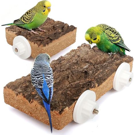 Perchoir pour Perroquet, Perchoir pour Oiseaux Jouet Perruche avec Plateforme en Bois Cage Accessoire pour Calopsitte Inséparables Canaris (1/3)