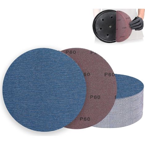 Lot de 25 Disques Abrasifs 225mm Maille, Filet Céramique Papier à Poncer (1/5)