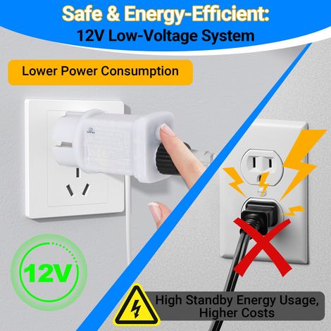 TolleTour 10M LED ghiaccio lucchetta telecomando 8 modalità di illuminazione Timer IP44 interno esterno lucchetta ghiaccio Kaltweiß (1/5)