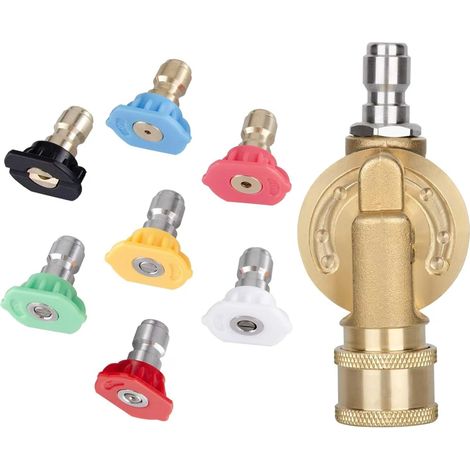 Accessori per pistole ad acqua ad alta pressione Rotanti in ottone a connessione rapida 7 teste di spruzzo (1/5)