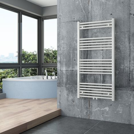 BERNSTEIN - Radiateur sèche-serviettes design de salle de bain en laiton - Blanc - R18W - Connexion et dimensions au choixOhne Handtuchhalter (de), 1200x600mm, Sans kit de connexion