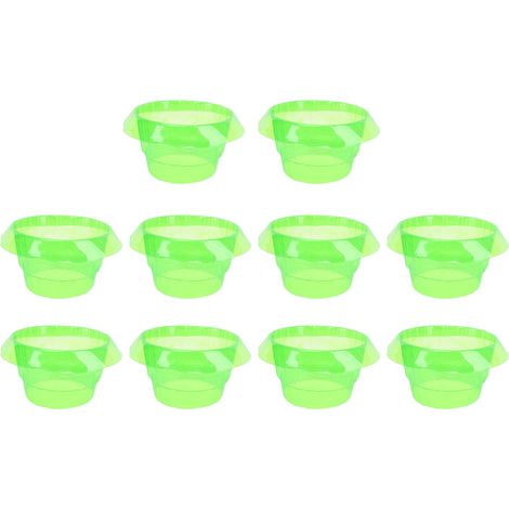 Collier Anti-limaces PP - 10Pcs de Protections Transparentes Vertes pour Plantes et Semis - Collier de Jardin Rigide et Léger pour Usage Domestique et Professionnel (1/5)