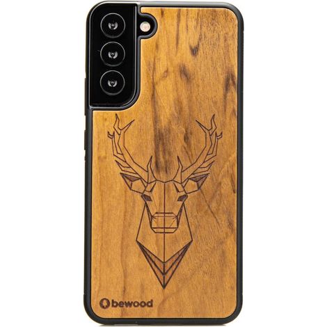 Holzhülle für Samsung Galaxy S22 Plus Hirsch Imbuia (1/4)