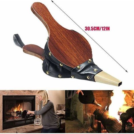 Vente chaude-Soufflet de cheminée et bouffadou Soufflet Pour Cheminée Souffleur À Bois Vintage Soufflet De Cheminée Intérieur Souffleur Feu De Bois Soufflet À Bois Souffleur 30.5 12.5 (1/3)