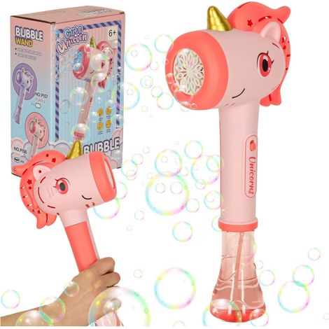 Machine a bulles de savon baguette licorne