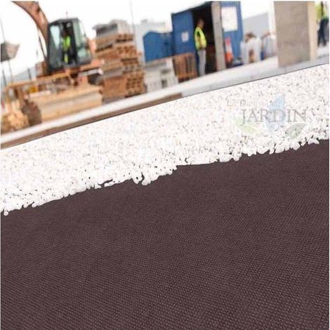 Toile de Paillage Contre Les Mauvais Herbes 1,6 x 10 m, 80 gr/m2 en polypropylène marron (1/5)