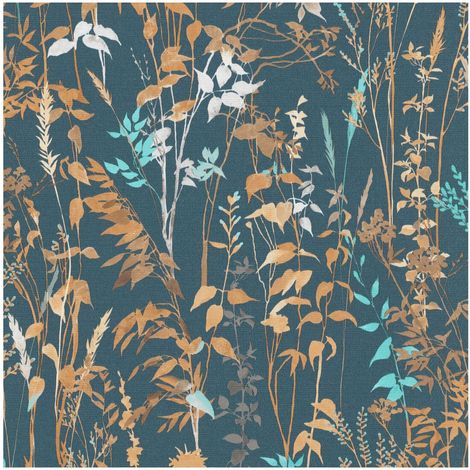 Erismann Casual Chic Cottage Navy Vinyl Wallpaper Paste The Wall Scrubbable (1/4)
