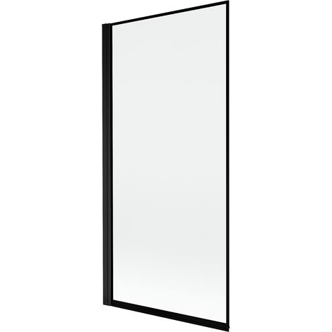 Mexen Mist 1-flügelige Duschwand links 90 x 150 cm, schwarzer Rahmen, schwarz - 8A9-090-001-70-70-L