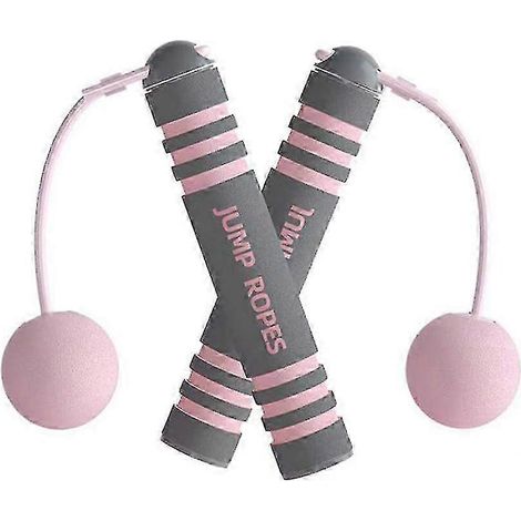 Corde à sauter 2 en 1 25-26 pouces (63,5-66 cm) pour intérieur et extérieur, corde à sauter rapide pour le fitness, corde à sauter lestée sans fil à longueur ajustable pour hommes, femmes et enfants (1/4)