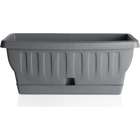 Jardinière "Natura" - Gris - L 51,5 x l 23 x H 21,5 cm - Livraison gratuite