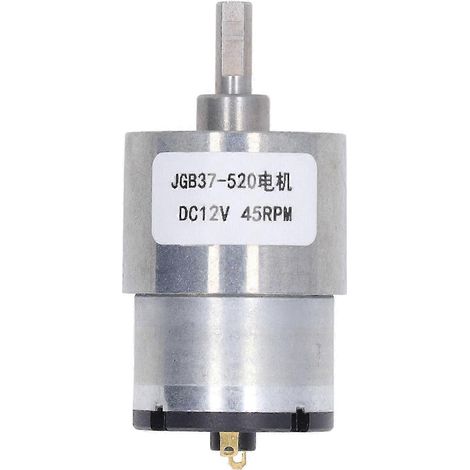 12V 45RPM Gleichstrom-Getriebemotor, selbsthemmendes Schneckengetriebe, bidirektionale Drehung im Uhrzeigersinn/gegen den Uhrzeigersinn, hohes Drehmoment, industrielle Anwendung, Metallgehäuse. (1/5)