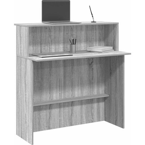 vidaXL Banco Reception Grigio Sonoma 100x50x103,5 cm Legno