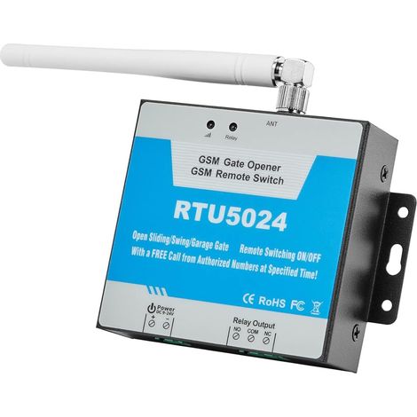 RTU5024 GSM Gate Opener, GSM Remote Switch Door Opener SMS Door Control Automatically Open and Close, NOT support 3G/4G
