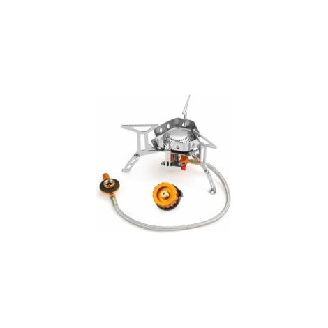 Réchaud de Camping, Portable 3500W réchaud gaz Pliable Brûleur à Gaz Anti-Vent avec Bouton d'Allumage our Randonnée/Outdoor/Pique-Nique/Barbecue/Randonnée/trekking,310g (1/4)