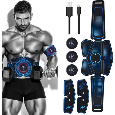 EMS 2022 Abdominales Elektrostimulationsgerät für Heimtraining und Muskelaufbau. USB-aufladbar. – AquaForge