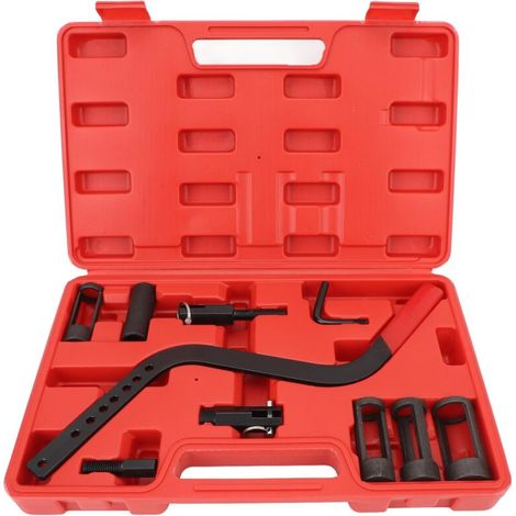 Car Valve Spring Replacement Tool, 10-Piece Carbon Steel Automotive Valve Spring Compressor Dissolver Installer for Vehicles (1/5)