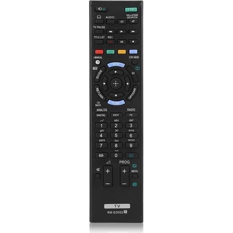 Télécommande de remplacement - SONY - RM-ED052 / RM-ED050 / RM-ED047 - Noir - 10 mètres - ABS