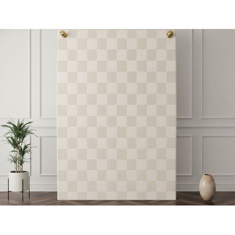 BOBOCHIC - Tapis poils ras GABRIELLE motif damier  160x230 Blanc
