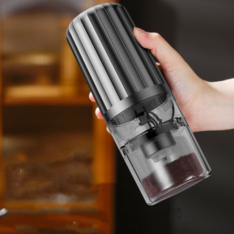 Macinacaffè elettrico automatico senza fili, con un solo tocco, portatile, silenzioso, nero - Macinacaffè per chicchi di caffè per uso domestico (1/4)