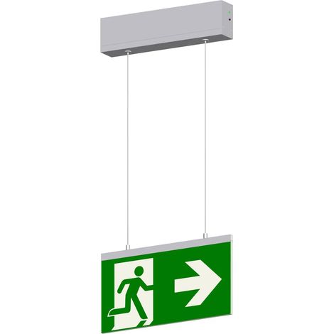 [NEUWERTIG] B-Ware Mexcel Fluchtweg Notbeleuchtung Mexm1930 Zb Warnschild Led Aluminium Sicherheit