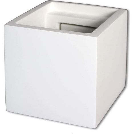 Applique da parete in gesso a cubo a doppia emissione luminosa up e down verniciabile lampada con attacco g9 moderno (1/4)