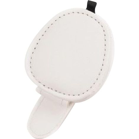 1 pare-soleil de voiture en cuir pour porte-lunettes, clip de fixation pour lunettes de soleil, compatible avec tous types de verres (blanc)
