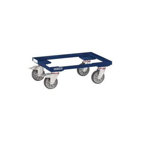 Kistenroller Trgf.250kg TPE-Bereifung L605xB405mm Winkelstahl saphirblau TECWERK (1/3)