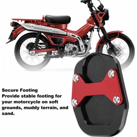 Seitenständerverlängerung aus Aluminium für CT125 Trail 125 – Erhöhte Stabilität und Sicherheit – Breitere Fußstütze (1/5)