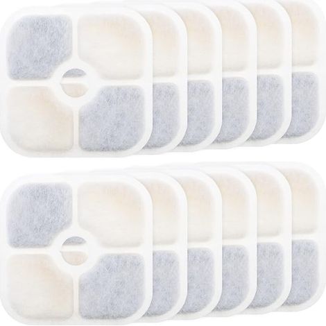 Filtres de fontaine à eau 12 pièces - pour Catit PIXI 43717 - Filtre à charbon actif - Haute qualité - Purifiant - Recharge - Filtres de fontaine pour animaux de compagnie - Rectangle - Fontaine pour  (1/5)