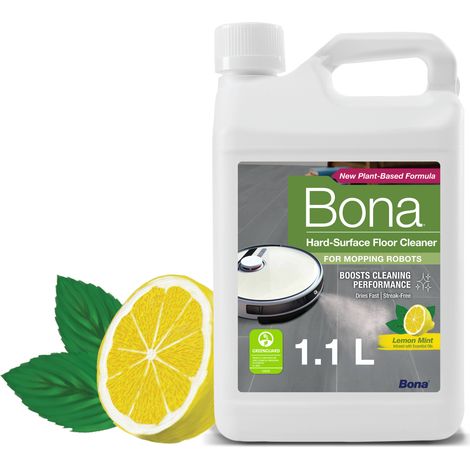 Nettoyant sols durs pour robots laveurs – Formule concentrée sans ammoniaque – Compatible stratifié, carrelage, vinyle – Certifié GREENGUARD GOLD – Bona