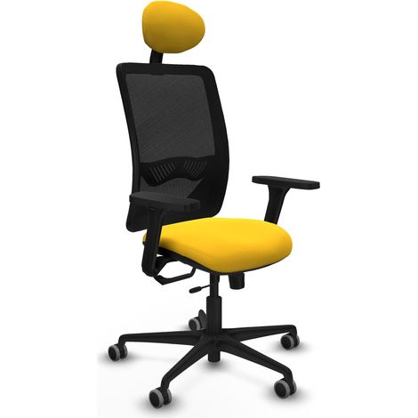 Chaise de bureau piqueras y crespo Zulema noir accoudoirs ajustables (1/2)