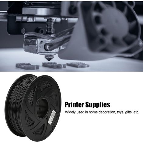 Filament PLA noir de 1,75 mm, 1 kg, pour imprimante 3D (1/3)