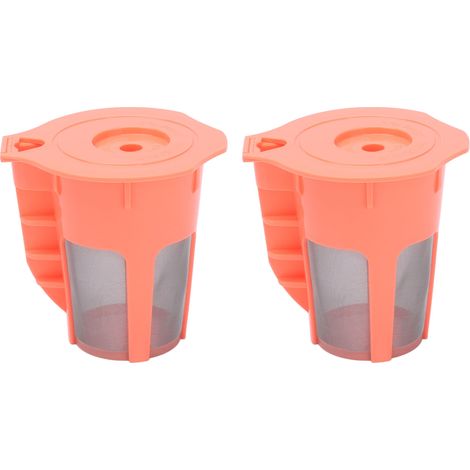 Lot de 2 Filtres à Café Réutilisables, Capsules à Café Compatibles 2.0 K200 K300 K350 K360 K400, Rouge (1/5)