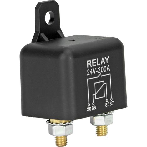Relais de démarrage automobile 24 V 200 A, courant élevé, bobine en laiton normalement ouverte, 4 broches (1/5)