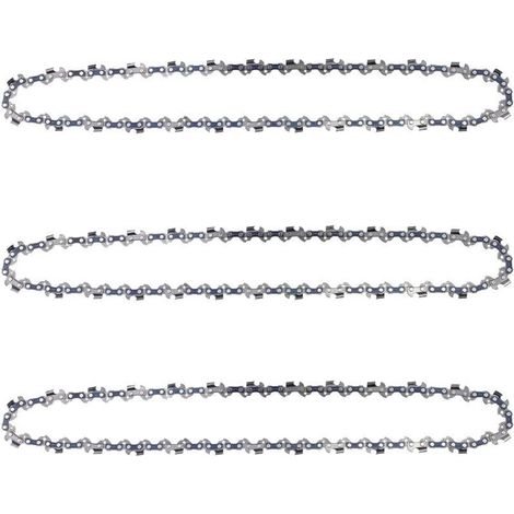 Set mit 3 Kettensägenketten, Kettensägenkette für 35 cm (14 Zoll) Führungsschiene, Kettensägenkette, 52 Treibglieder, rückschlagarme Kettensägenkette (1/4)