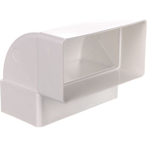 Codo vertical de 90 grados, 110x55 mm, blanco, WP060 (embalado en una bolsa con colgador).