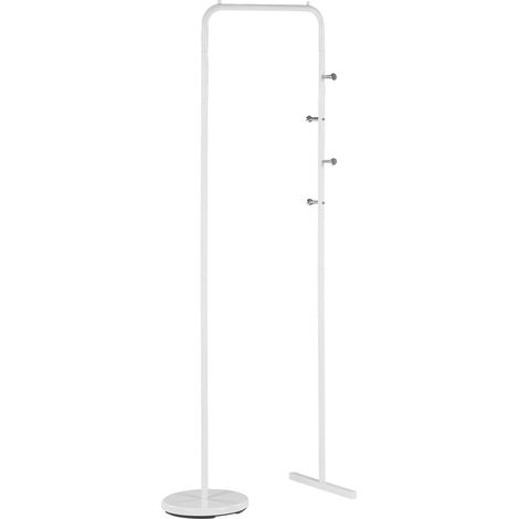 Clothes Rail White Metal 175 x 50 cm Freestanding Rack BENTON